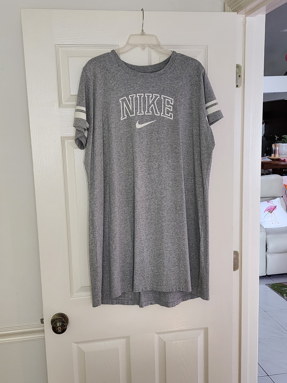 Nike Women's Gray Logo T-Shirt Dress